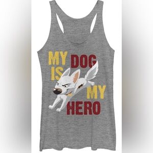Disney Bolt Hero Dog Women's Racerback Tank Top size Small